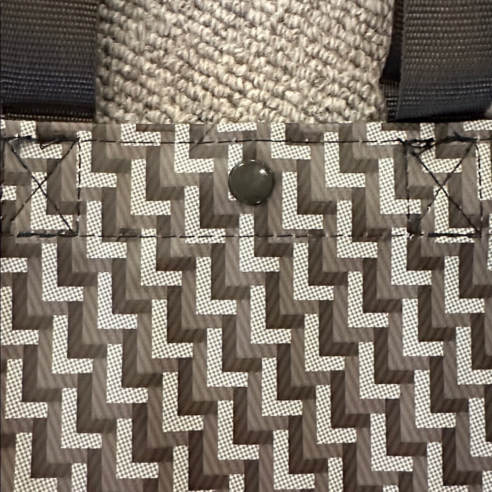 NEW🤩LULULEMON GRAY SMALL TOTE BAG WITH SNAP CLOSURE AND WHITE LOGO - Picture 4 of 8